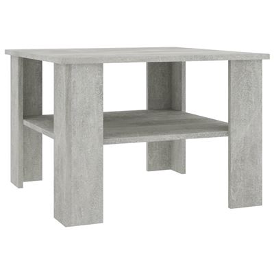 Vidaxl Gris Mesa De Centro De Aglomerado Hormigón 60X60x42