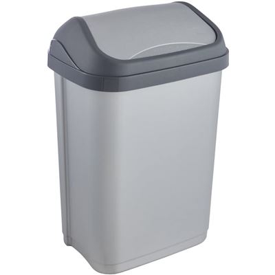 Cubo De Basura Keeper Swantje Con Tapa Basculante Plateado 10l