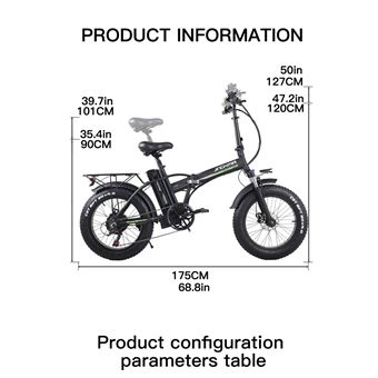 Bicicleta Eléctrica Jinhama R8 Negra Plegable Doble Batería 20, 800W,  48V, 15AH, Batería de Litio, Ancho 4.0, Adulto, Bicicletas, Los mejores  precios
