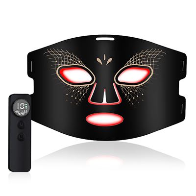 Máscara Facial Dam Tratamiento De Luz Led Con Función De Calefacción Y Terapia De 7 Colores Negro