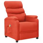 Sillón de masaje reclinable vidaXL cuero sintético rojo 72x98x98cm