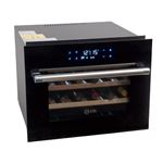 Cavevinum Cv7lcd Expositor de barra con pantalla led para 6 botellas tintos acero vinoteca negra encastrable muebles 24 cv24ce