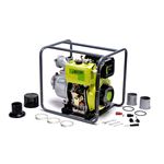 Bomba de agua diésel motobomba 4'' 406cc 10cv,arranque eléctrico, 96m3/hora, 31m máx