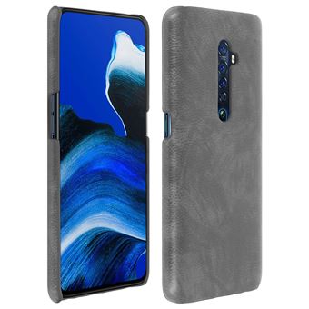 Carcasa Oppo Reno 2 Protectora Aspecto Cuero agrietado, Gris - 1