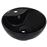 Lavabo vidaXL con rebosadero 46,5x18 cm cerámica Negro_0