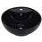 Lavabo vidaXL con rebosadero 46,5x18 cm cerámica Negro_1