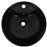 Lavabo vidaXL con rebosadero 46,5x18 cm cerámica Negro_3