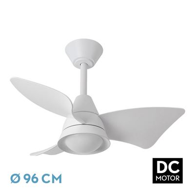 Ventilador De Techo Fabrilamp Dc Jaguar Regulable Con Mando A Distancia 30w 3cct 3000lm Blanco