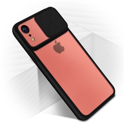 Carcasa Protectora iPhone XR Protector Cámara Deslizante Tranps