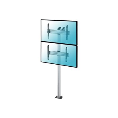 Soporte De Suelo Atornillable Kimex 031-1201k3 Para 2 Tv 40''-65'' Altura 240cm