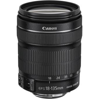 Lente Para Cámara Canon Ef-s 18-135mm F/3.5-5.6 is stm + Ew-73b + Lens Cloth slr Standard Lens Negro - Lentes para cámaras