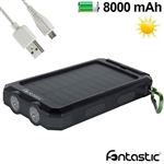 Fontastic Solar Power bank ksora 8.0 8000 mah negro 2 x usb a luz led 217661