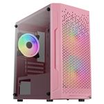 Caja Gaming Micro ATX Aerocool TRINITYMINIPKV3 3 Ventiladores ARGB Rosa