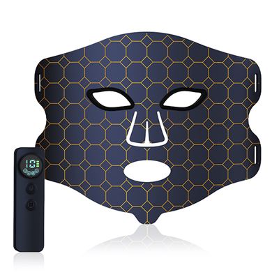 Máscara Facial Dam Tratamiento De Luz Led Rejuvenecedor Cutáneo Por Vibración Fotónica Negro