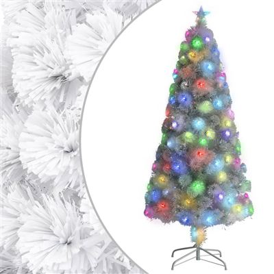 Árbol de Navidad artificial vidaXL con LED blanco fibra óptica 150 cm