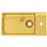 Lavabo vidaXL con rebosadero 49x25x15 cm cerámica dorado_1