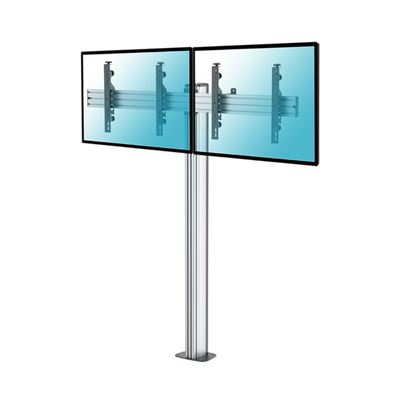 Soporte De Suelo Atornillable Kimex 031-1210k3 Para 2 Tv 43""-49"" , Altura 175 Cm