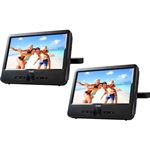 D-JIX PVS 706-50SM Reproductor de DVD portátil 7 pantalla dual + soportes para reposacabezas