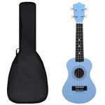 Set de ukelele soprano con funda para niños vidaXL azul bebé 21
