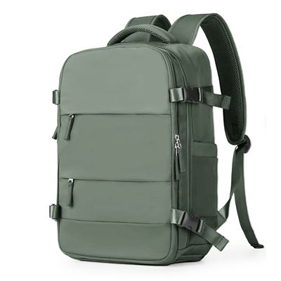 Mochila Cabina Viaje Dam De Gran Capacidad Con Multicompartimento Verde Claro