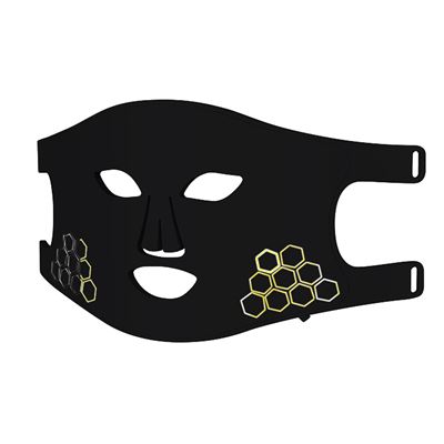 Máscara Facial Dam Tratamiento De Luz Led Con 4 Colores Negro