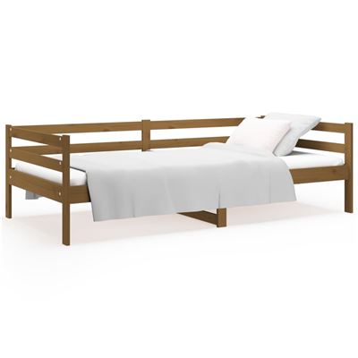 Vidaxl Marrón Sofá Cama Madera Maciza De Pino Miel 90X190cm 14,64Kg
