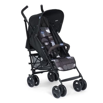 Chicco London Silla de paseo para niños 7.2 kg carrito bebé individual negro cochecito caña up con barra antivuelco black