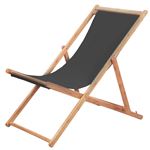 Silla De Playa vidaXL, plegable de tela Gris