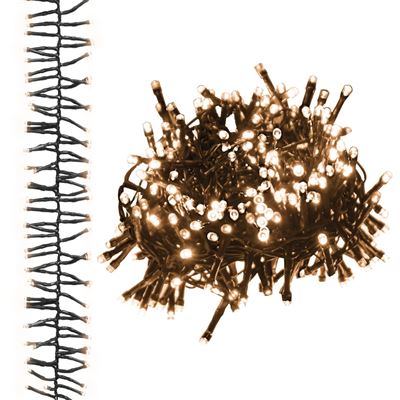Tira De Luces Vidaxl De Racimo Con 3000 Led Pvc Blanco Cálido 23 M