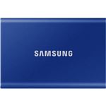 Disco duro SSD externo Samsung T7 USB tipo C color azul 1 TB