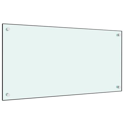 Protector Salpicaduras Cocina Vidrio Templado Blanco 80x40 Cm Vidaxl