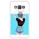 Funda Transparente para Samsung Galaxy A3 2015, Diseño Simbolo del corazón, el amor está en el aire, Silicona Flexible TPU