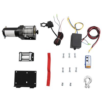 Cabrestante Eléctrico VidaXL, 12 V , Placa de Montaje, Control Remoto Inalábrico