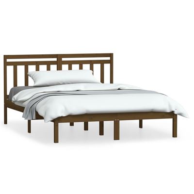VidaXL Estructura de cama madera maciza 150x200 cm