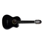 Guitarra Clásica Negra Memphis Cutaway