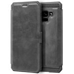 Funda Flip Cover Samsung A530 Galaxy A8 (2018) Leather Gris