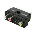 Adaptador euroconector entrada/salida a 3 rca hembra +svhs