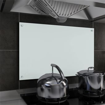 Protector salpicaduras cocina vidrio templado blanco 80x50 cm vidaXL -  Accesorios para cocinas - Los mejores precios