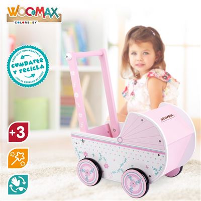 Carrito De Muñecas Madera Woomax con Ofertas en Carrefour