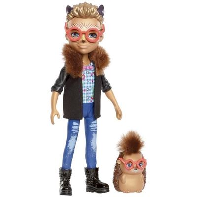 ENCHANTIMALS - Hixby Hedgehog & Pointer - Mini Doll 15cm y su figura animal