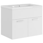 Mueble con lavabo vidaXL blanco brillante aglomerado 60x38,5x46 cm 21 kg