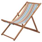 Silla De Playa vidaXL, plegable de tela multi