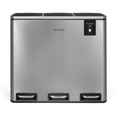 Cubo De Basura Con Tapa Les Collectors Acero Inoxidable, Plata
