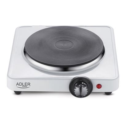 Hornillo Eléctrico, Regulador De Temperatura, Compacto, Viaje, Camping 185 Mm Adler Ad6503 1500w Blanco