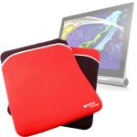 Funda Reversible Para La Tablet Lenovo Yoga 2 ( 10" ) / Yoga 2 Con Windows - Hecha De Neopreno De Alta Calidad - Rojo Y Negro Por DURAGADGET