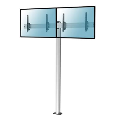 Soporte De Suelo Atornillable Kimex 031-1213k3 Para 2 Tv 43""-49"" , Altura 240 Cm, Función Inclinable