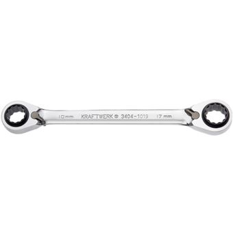 Llave poligonal doble con carraca Kraftwerk 4-en-1 reversible