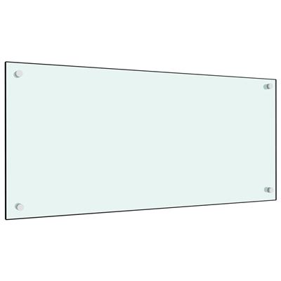 Protector Salpicaduras Cocina Vidrio Templado Blanco 90x40 Cm Vidaxl