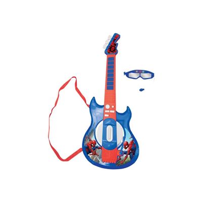Guitara Electrónica Luminosa Con Gafas Y Micrófono Integrado - Spider-man Lexibook