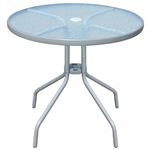 Mesa de jardín vidaXL, de acero 80x71 cm redonda Gris